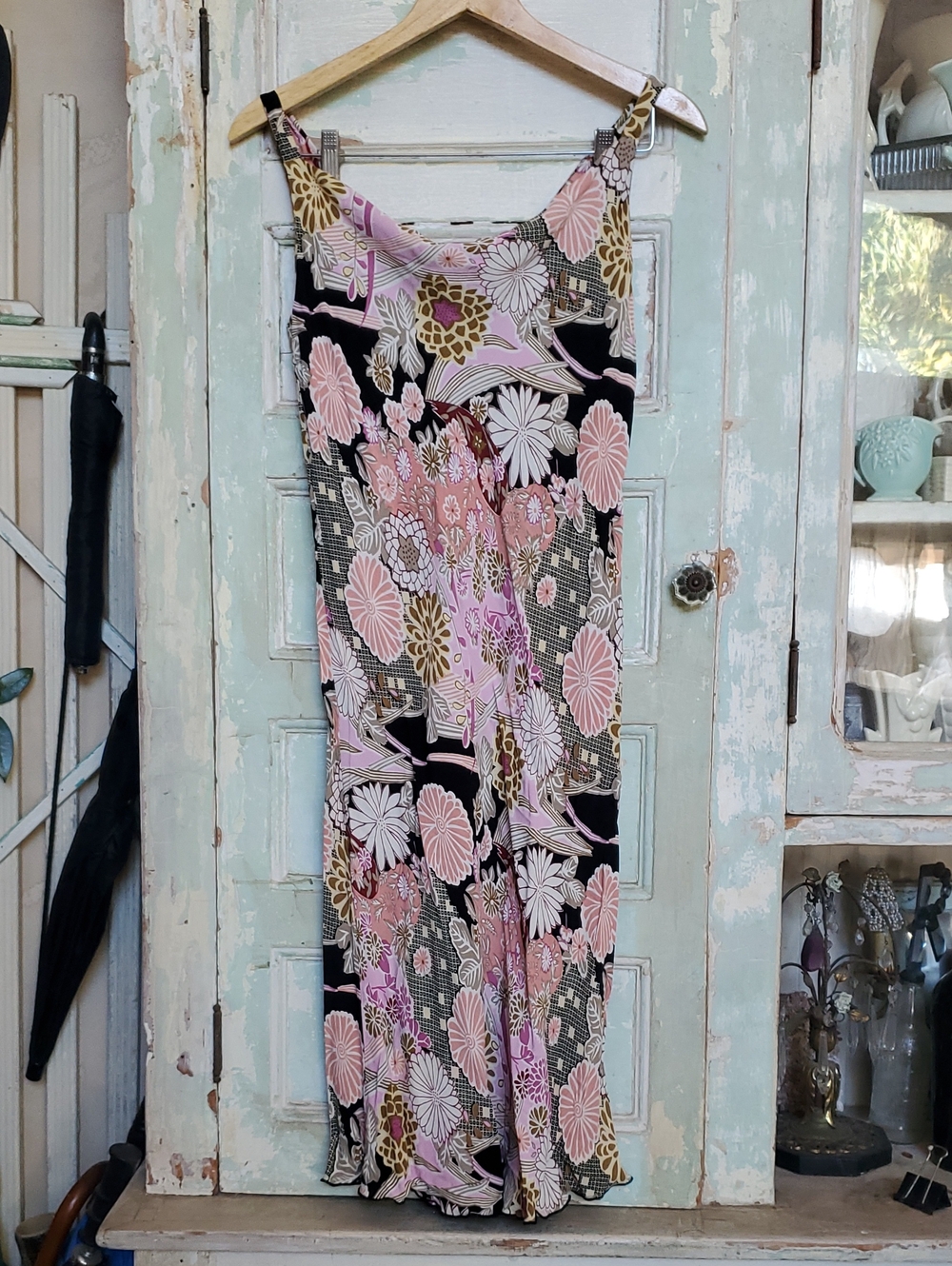 Pink & Black Floral Dress by Loco Lindo